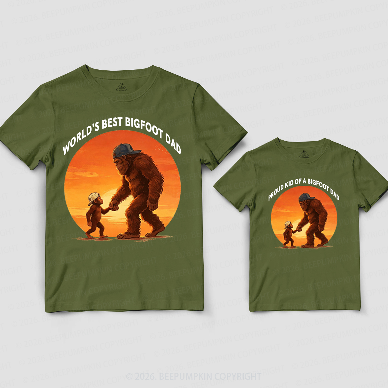 Vintage Sasquatch & Son Dad&Me Matching Shirts