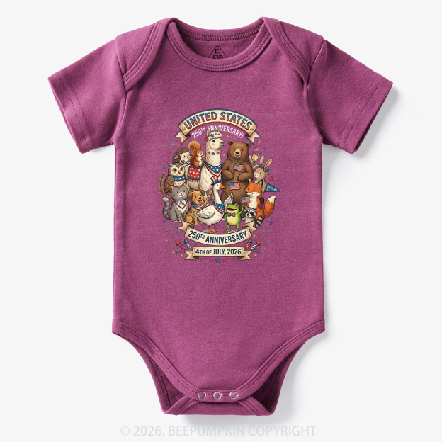 USA 250th Anniversary 4th of July Bodysuit