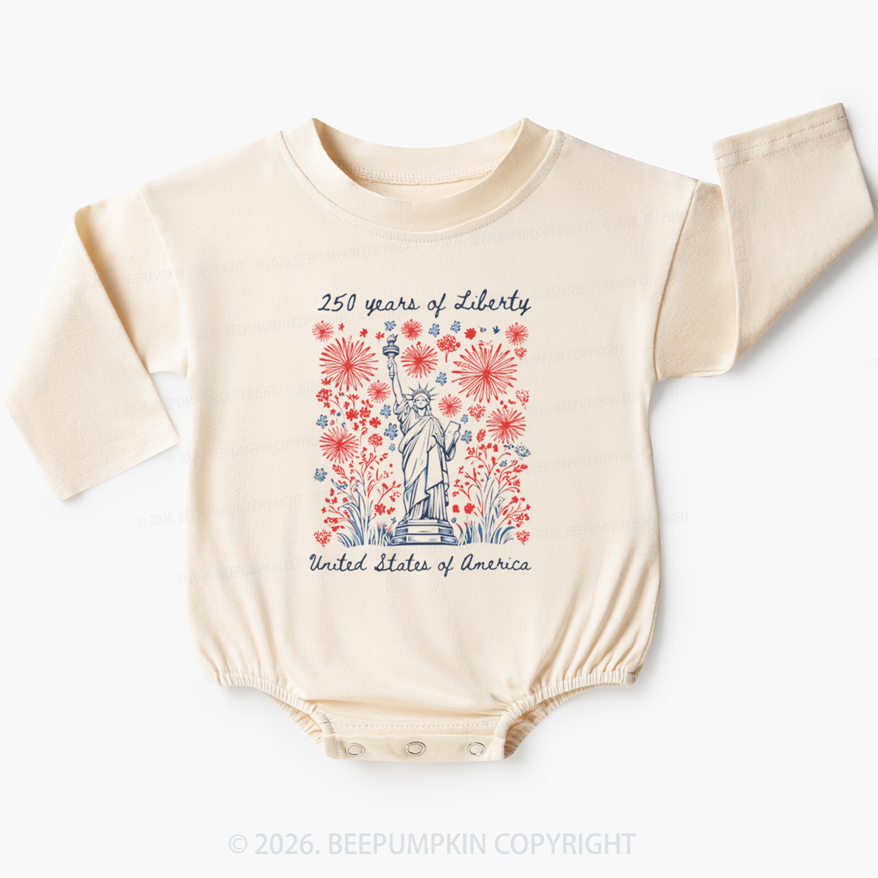 250 Years Of Liberty Baby Bubble Romper