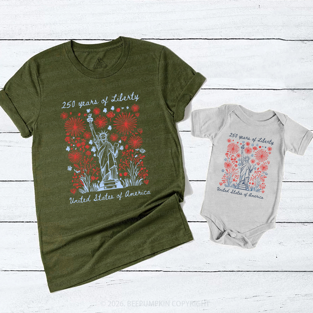 250 Years Of Liberty Mom&Me Matching T-Shirts
