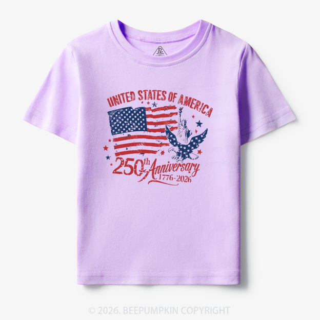America 250th Anniversary Patriotic Eagle Toddler&Kid's Tees