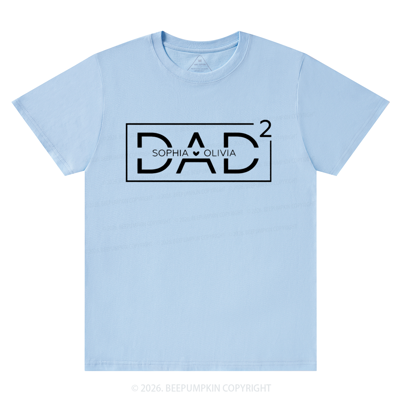 Personalized Dad Squared With Kids Names T-Shirts