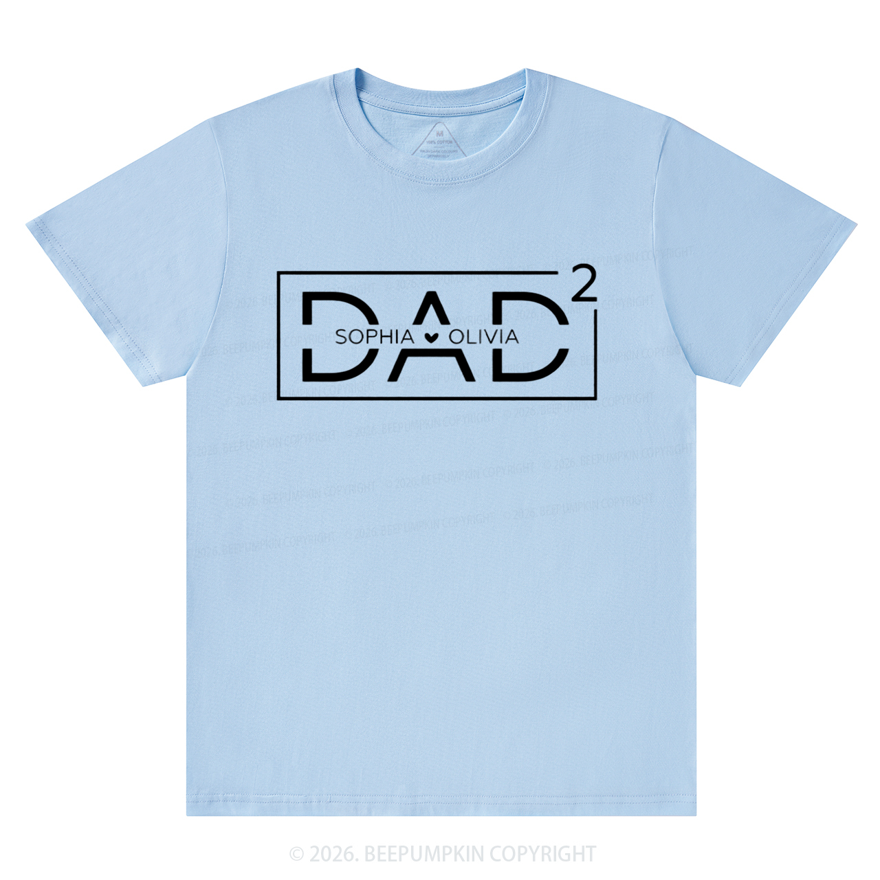 Personalized Dad Squared With Kids Names T-Shirts