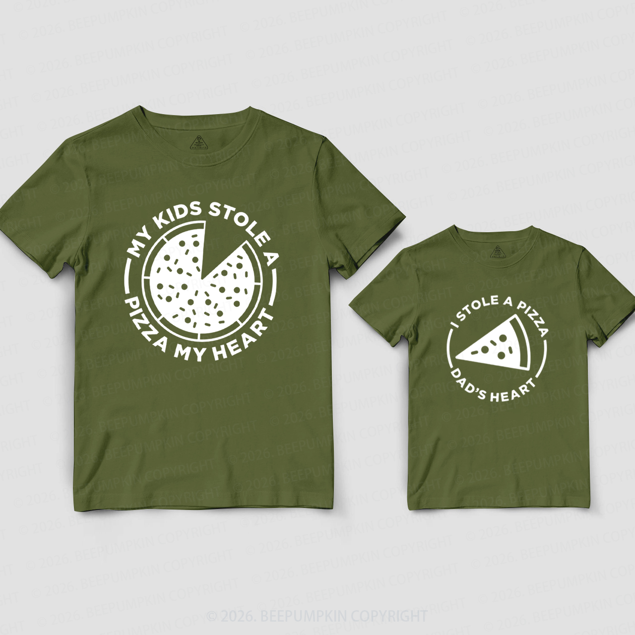 My Kids Stole A Pizza My Heart Dad&Me Matching Shirts