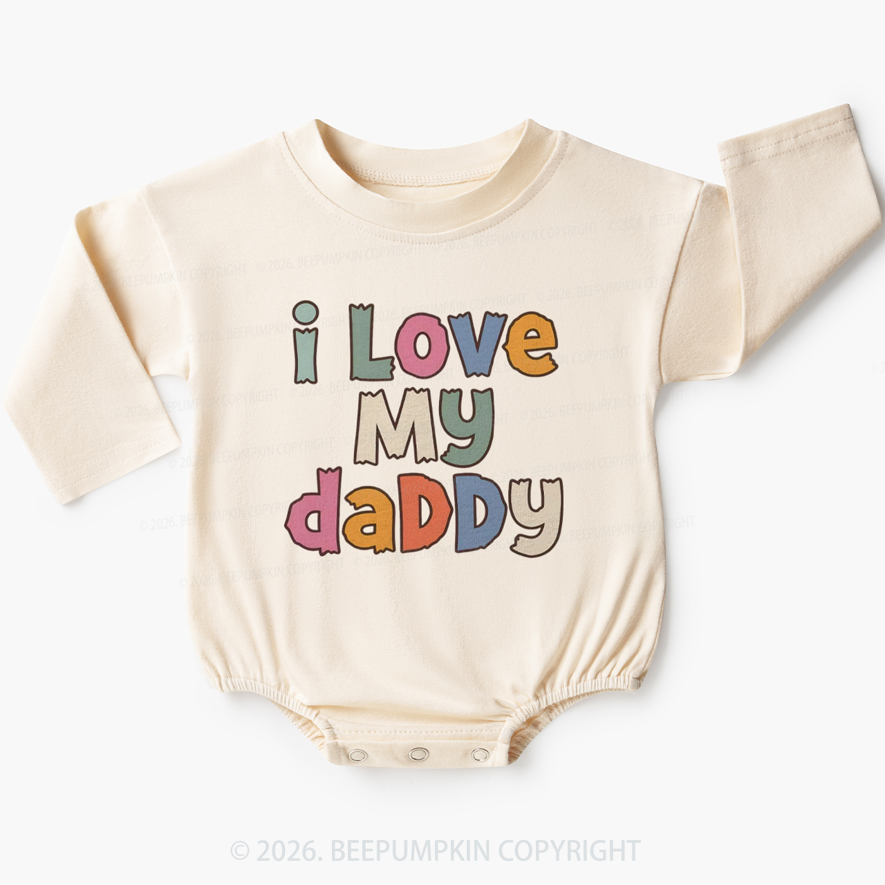 I Love My Daddy Cute Father's Day Baby Bubble Romper