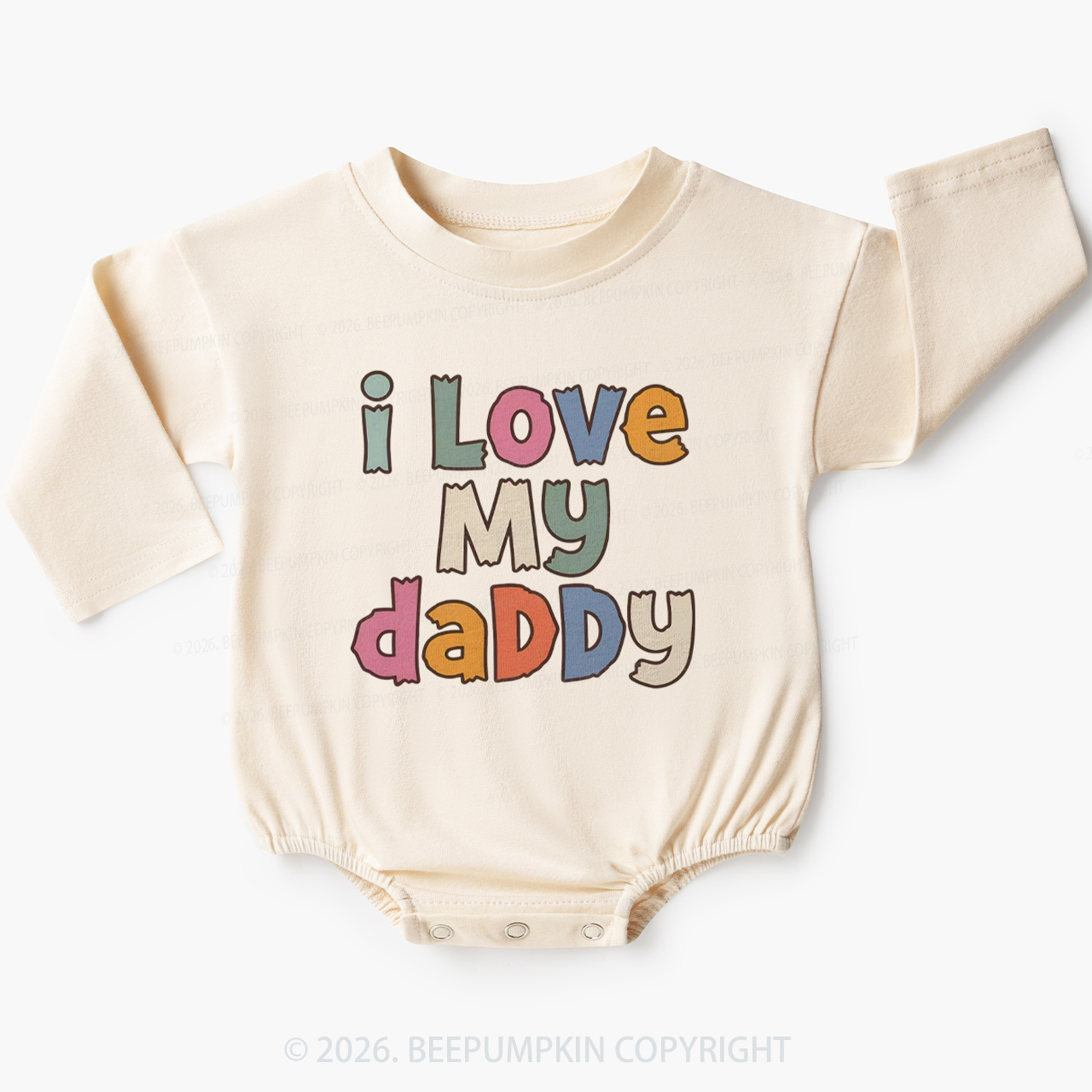 I Love My Daddy Cute Father's Day Baby Bubble Romper