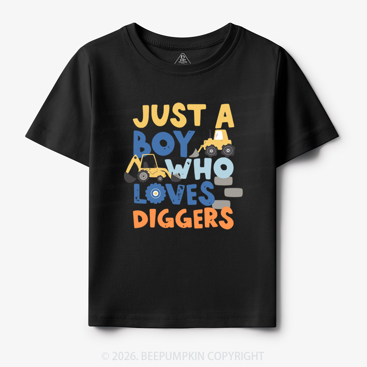 Just a Boy Who Loves Diggers Toddler&Kid's Tees