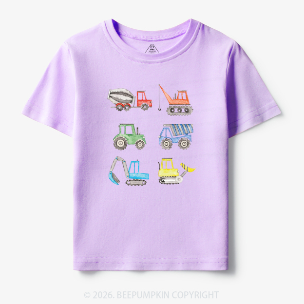 Truck Construction Excavator Toddler&Kid's Tees