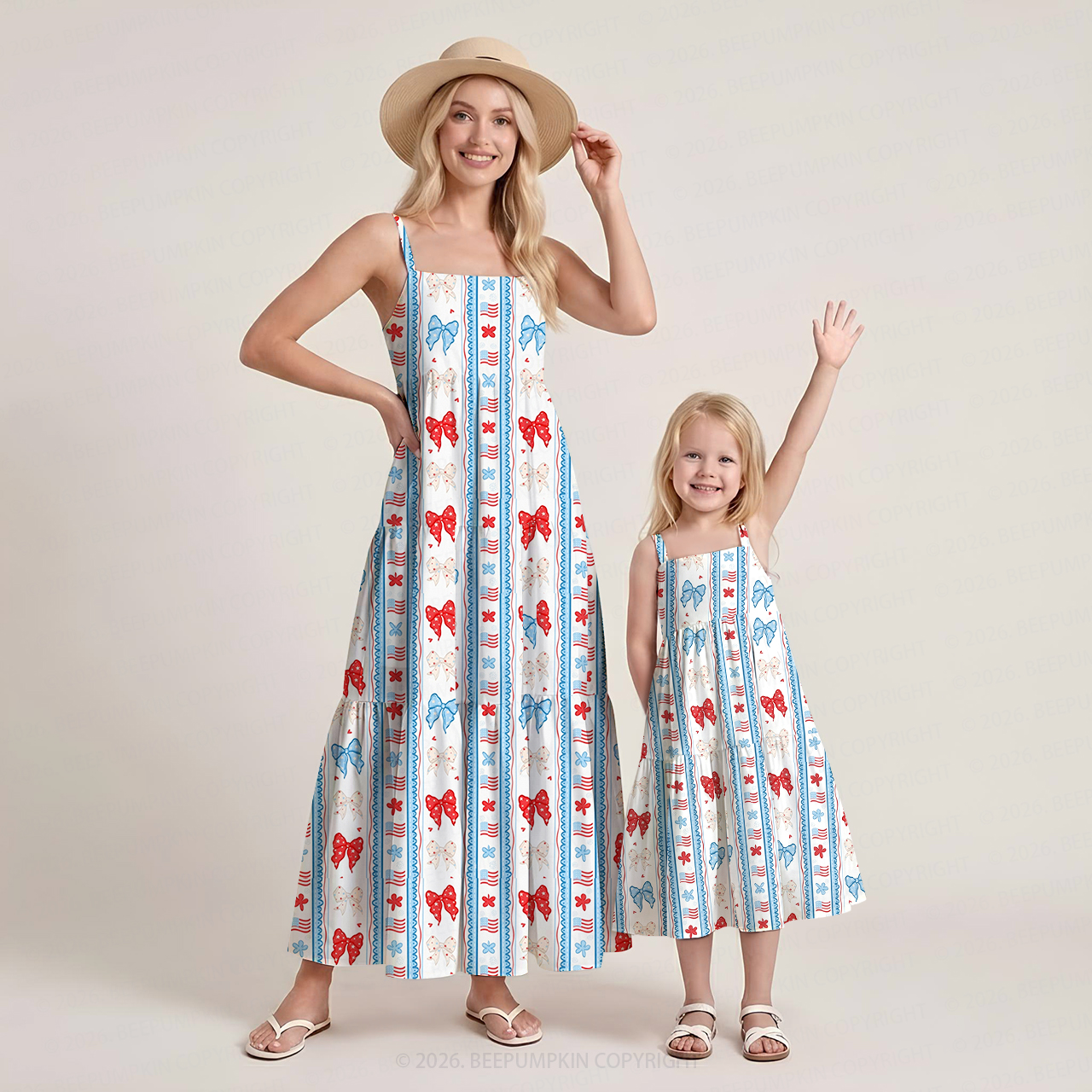 Freedom Ribbons Independence Day Mom&Me Voile Cami Dress