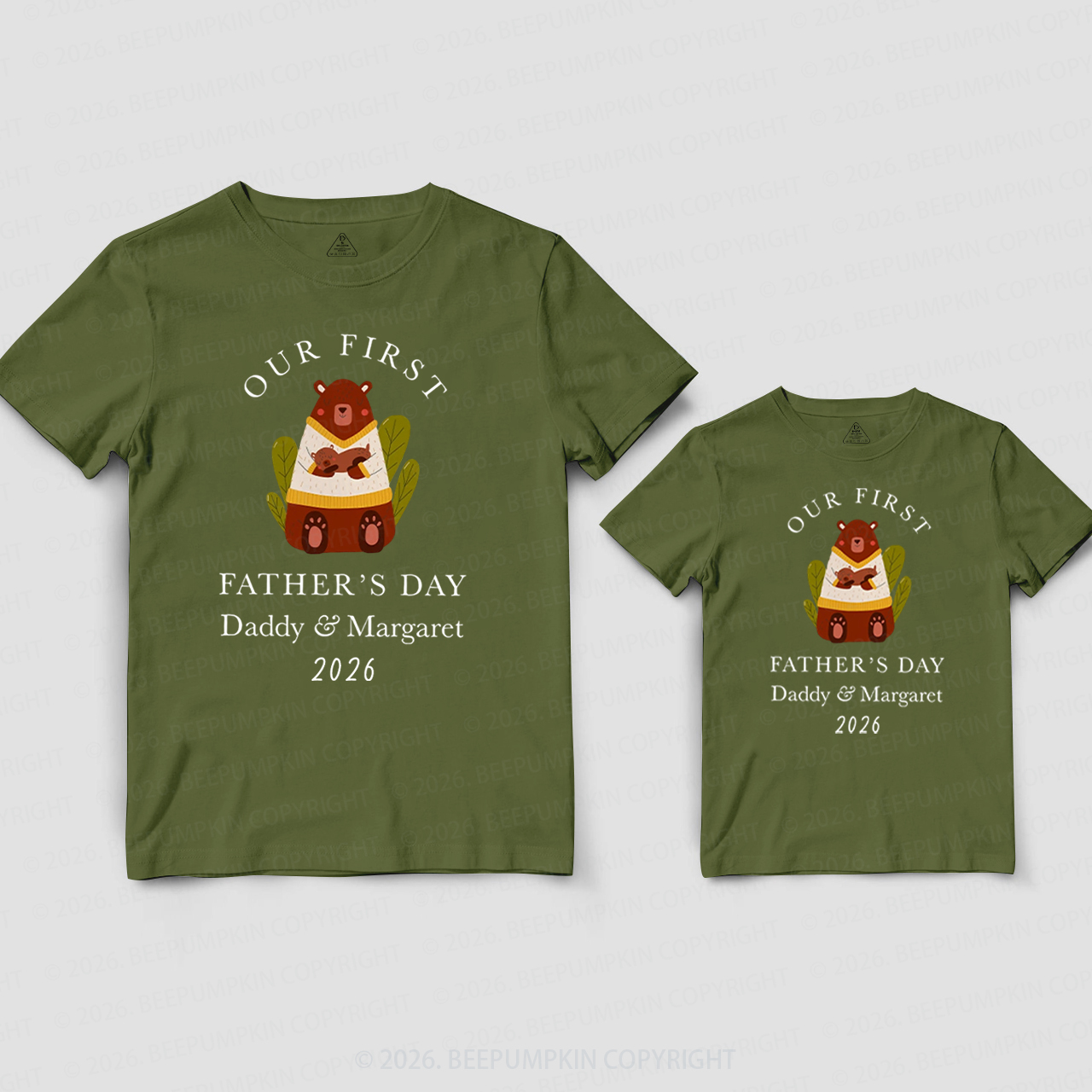 Personalized Bear Our First Father’s Day Dad&Me Matching Shirts