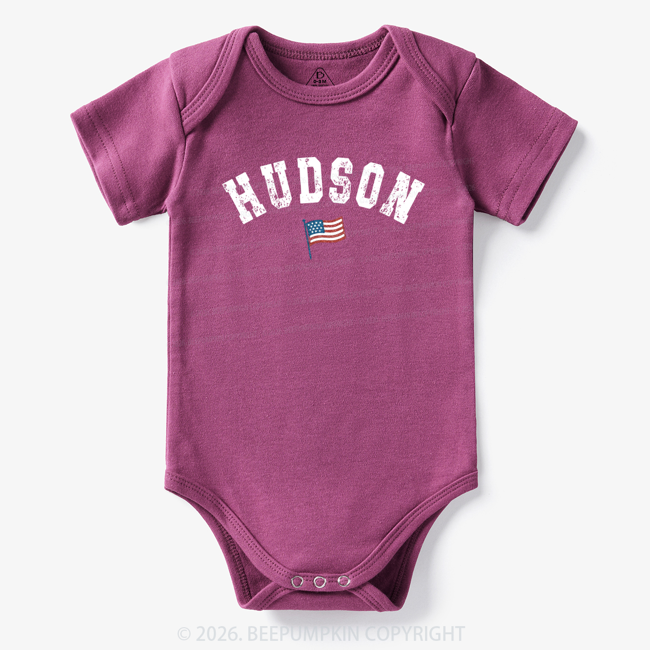 Personalized USA Flag with Name Bodysuit