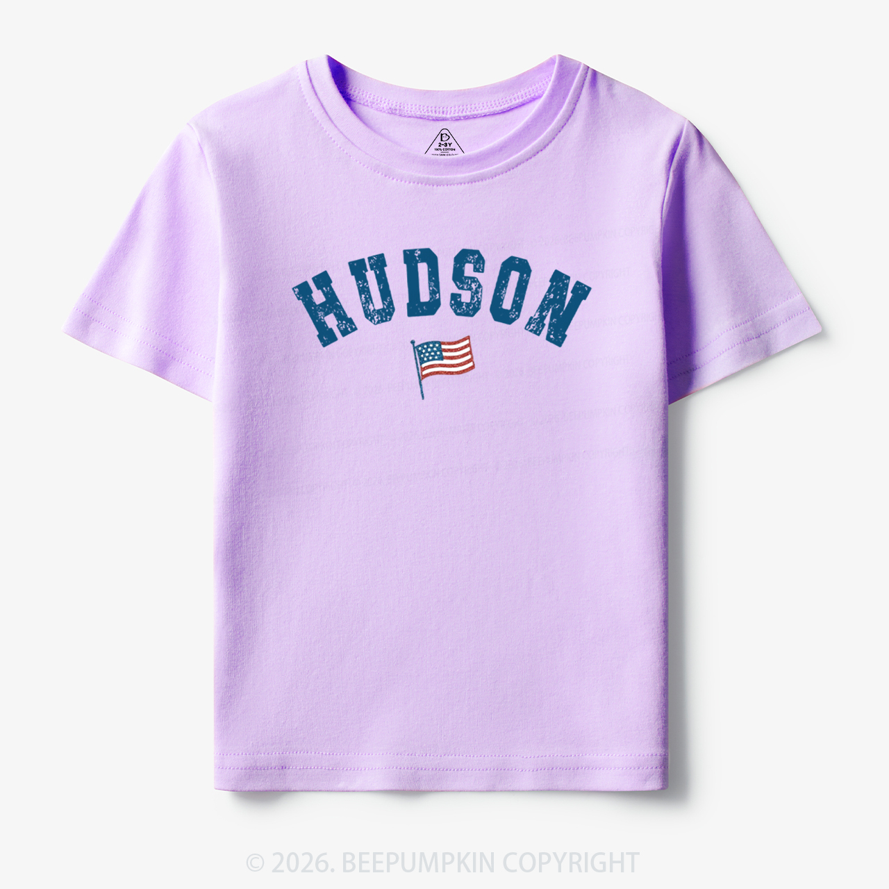 Personalized USA Flag with Name Toddler&Kid's Tees
