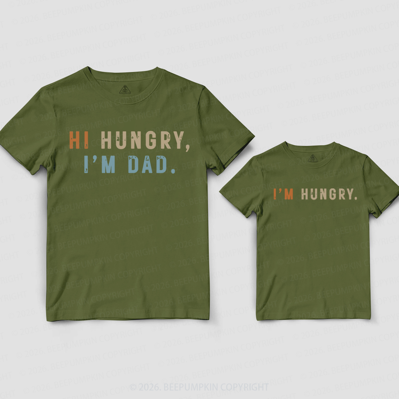 Funny Hi Hungry I’m Dad Dad&Me Matching Shirts