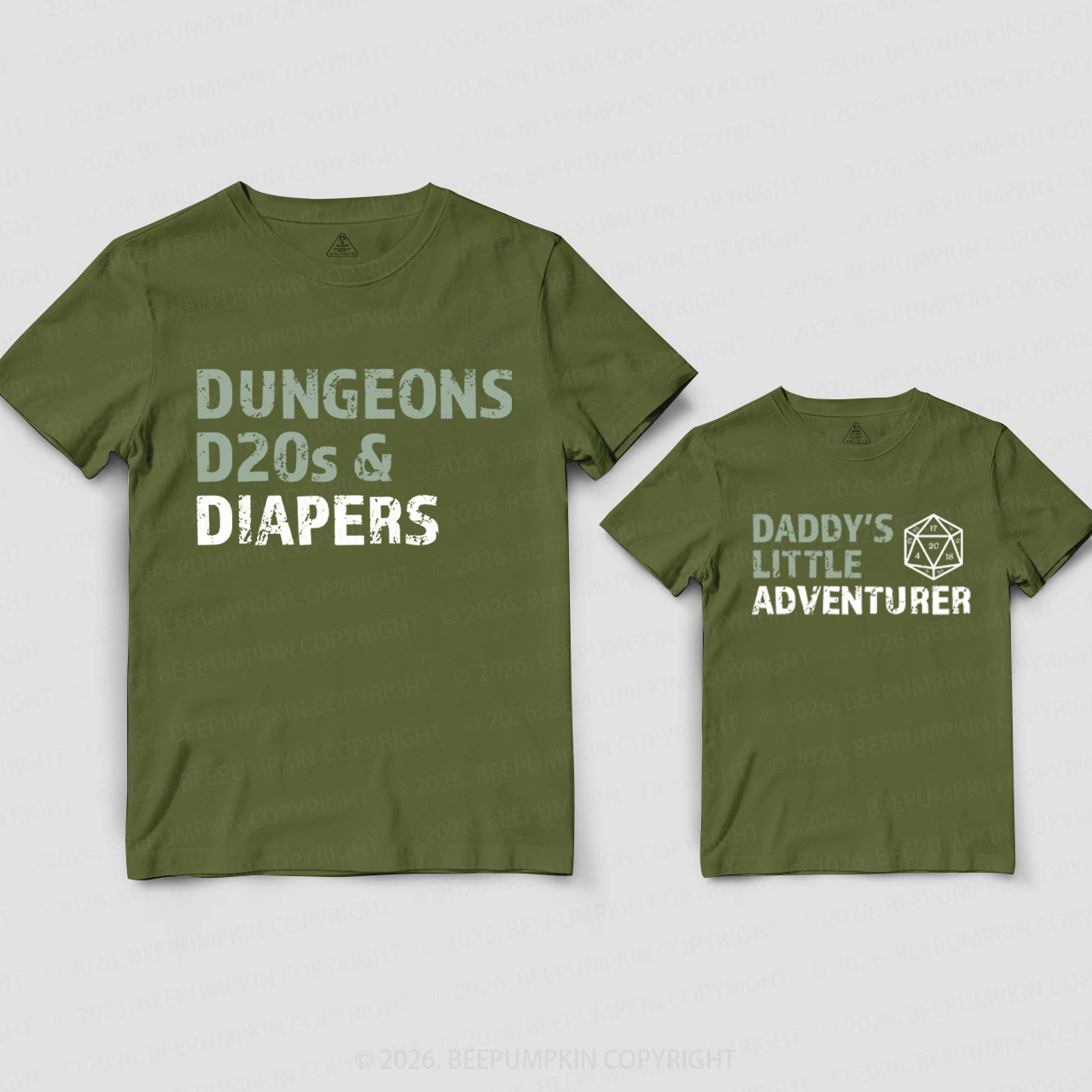 Roll the Dice Change the Diapers Dad&Me Matching Shirts