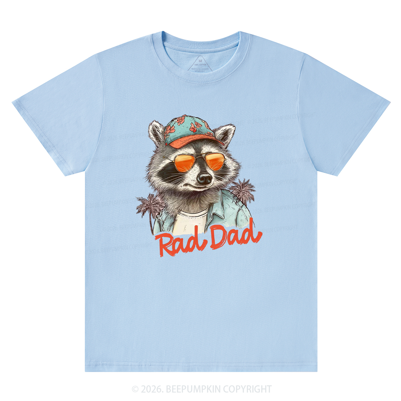 Retro Rad Dad Funny Raccoon T-Shirts