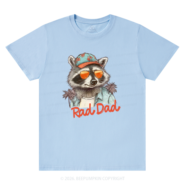Retro Rad Dad Funny Raccoon T-Shirts