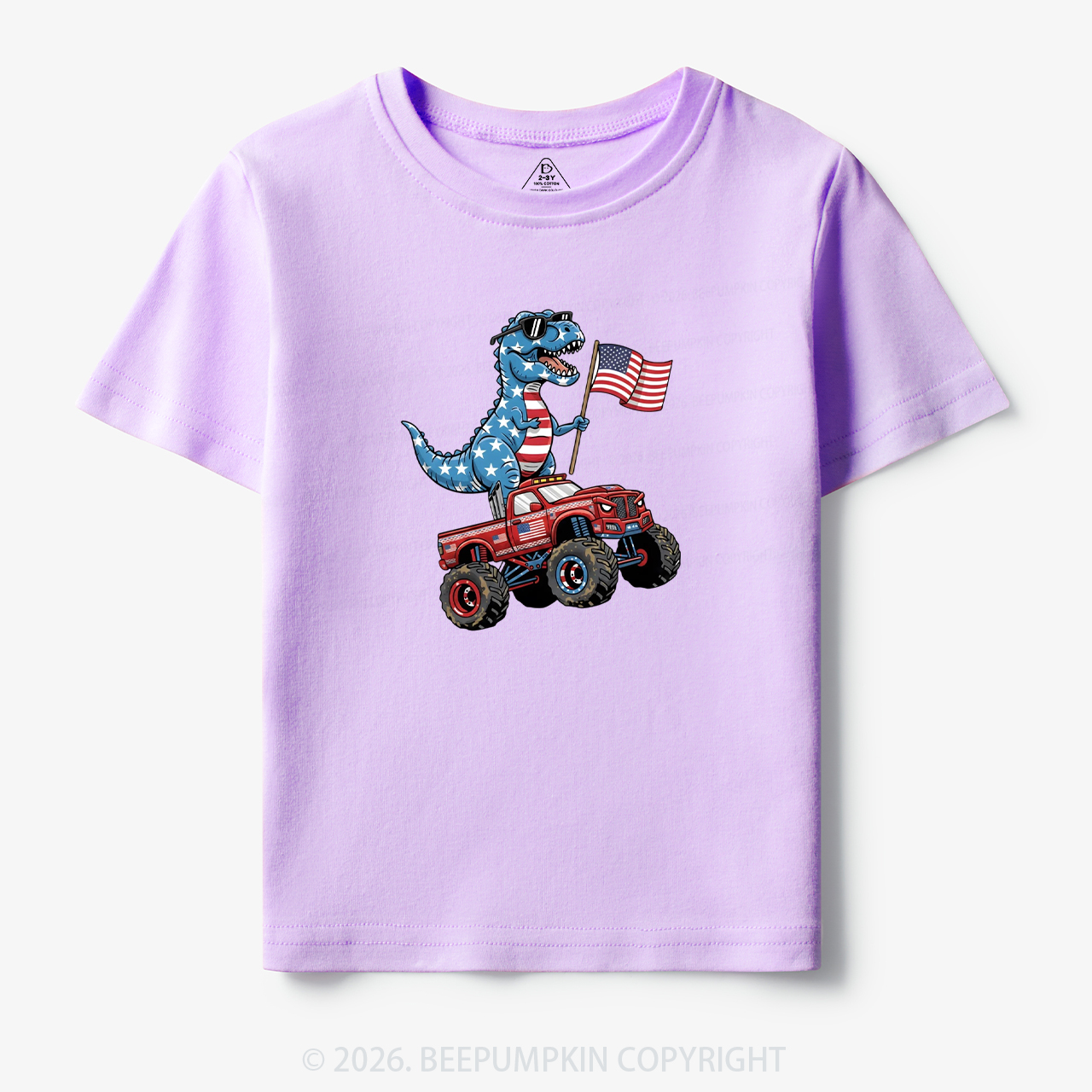 USA 250 American Flag Dinosaur Toddler&Kid's Tees