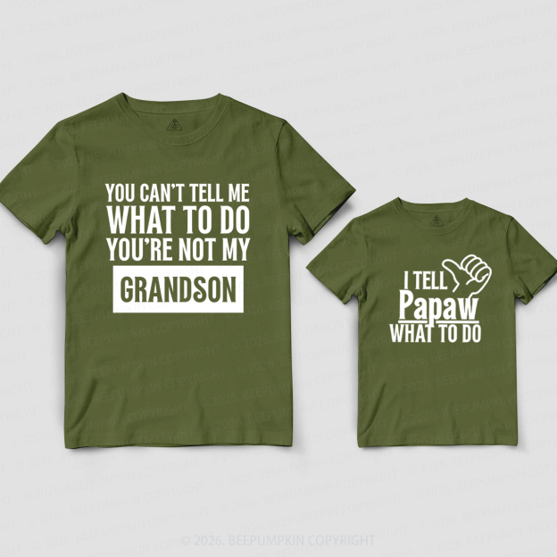 Personalized I Tell Grandpa What To Do Grandpa&Me Matching Shirts
