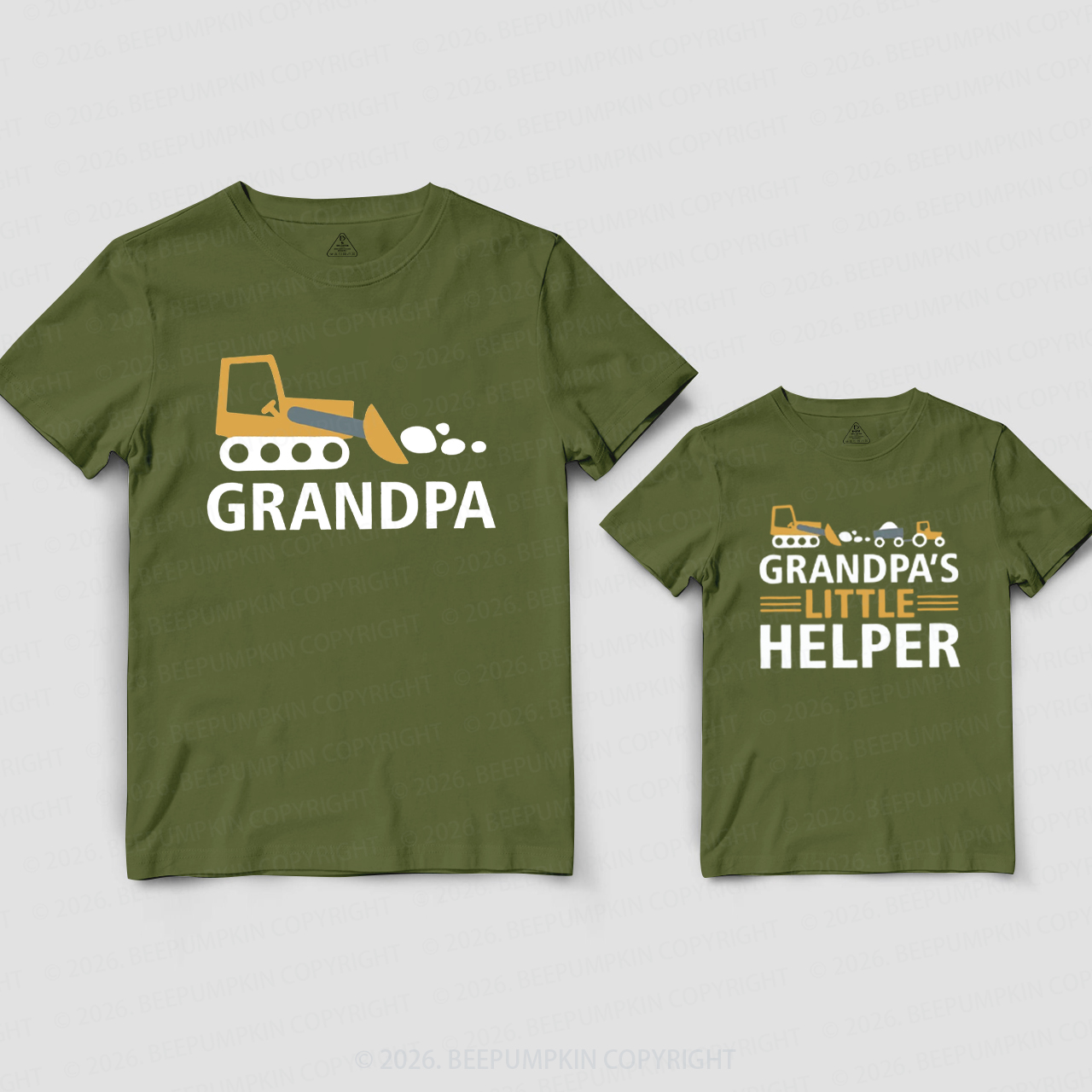 Funny Grandpa and Grandpa's Little Helper Grandpa&Me Matching Shirts