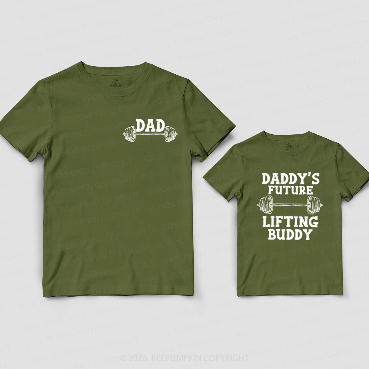 Lifting Buddy Gym Workout Dad&Me Matching Shirts
