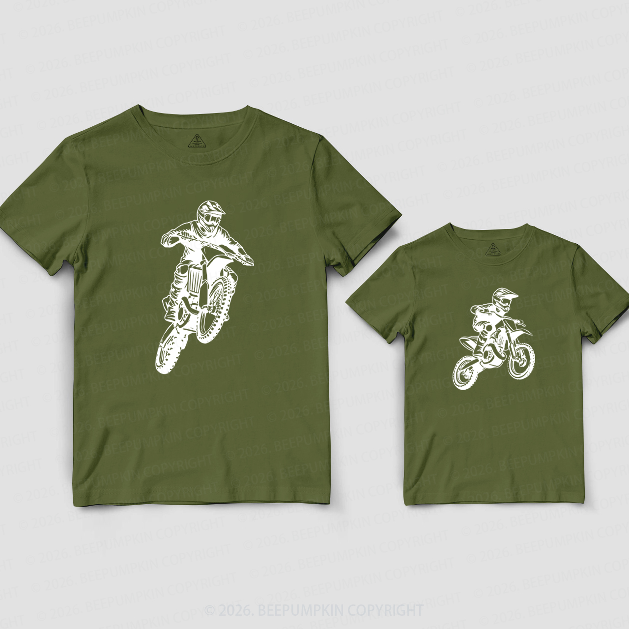Riding Buddies Motorbike Dirt Biking Dad&Me Matching Shirts