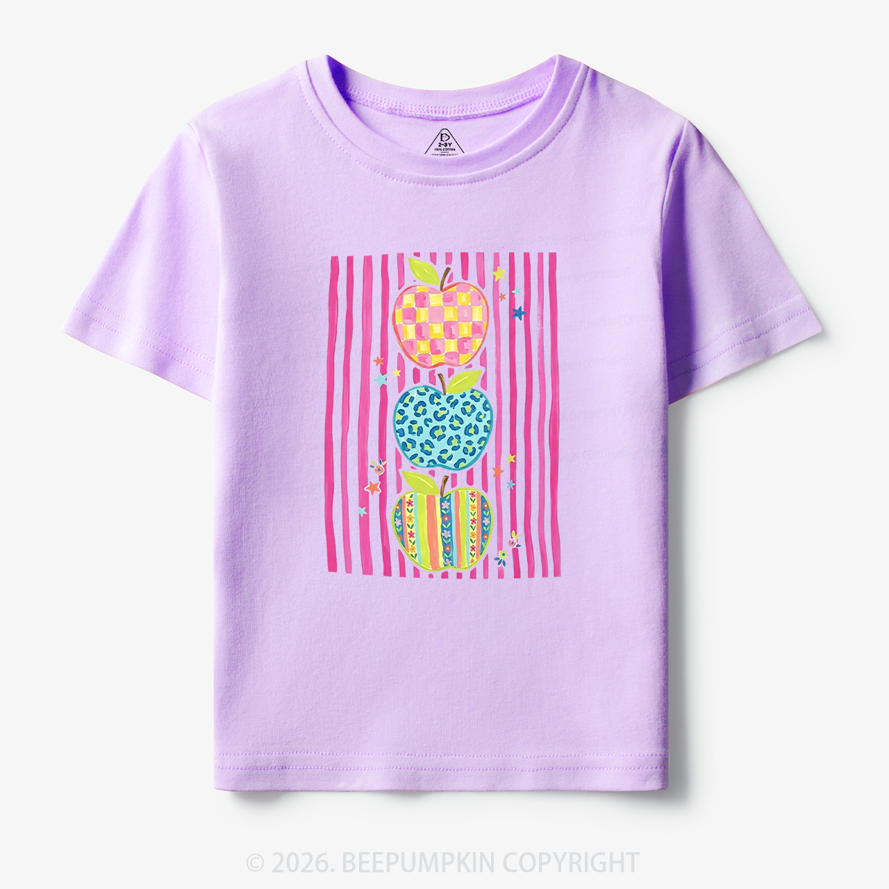 Colorful Apple Back to School Toddler&Kid's Tees
