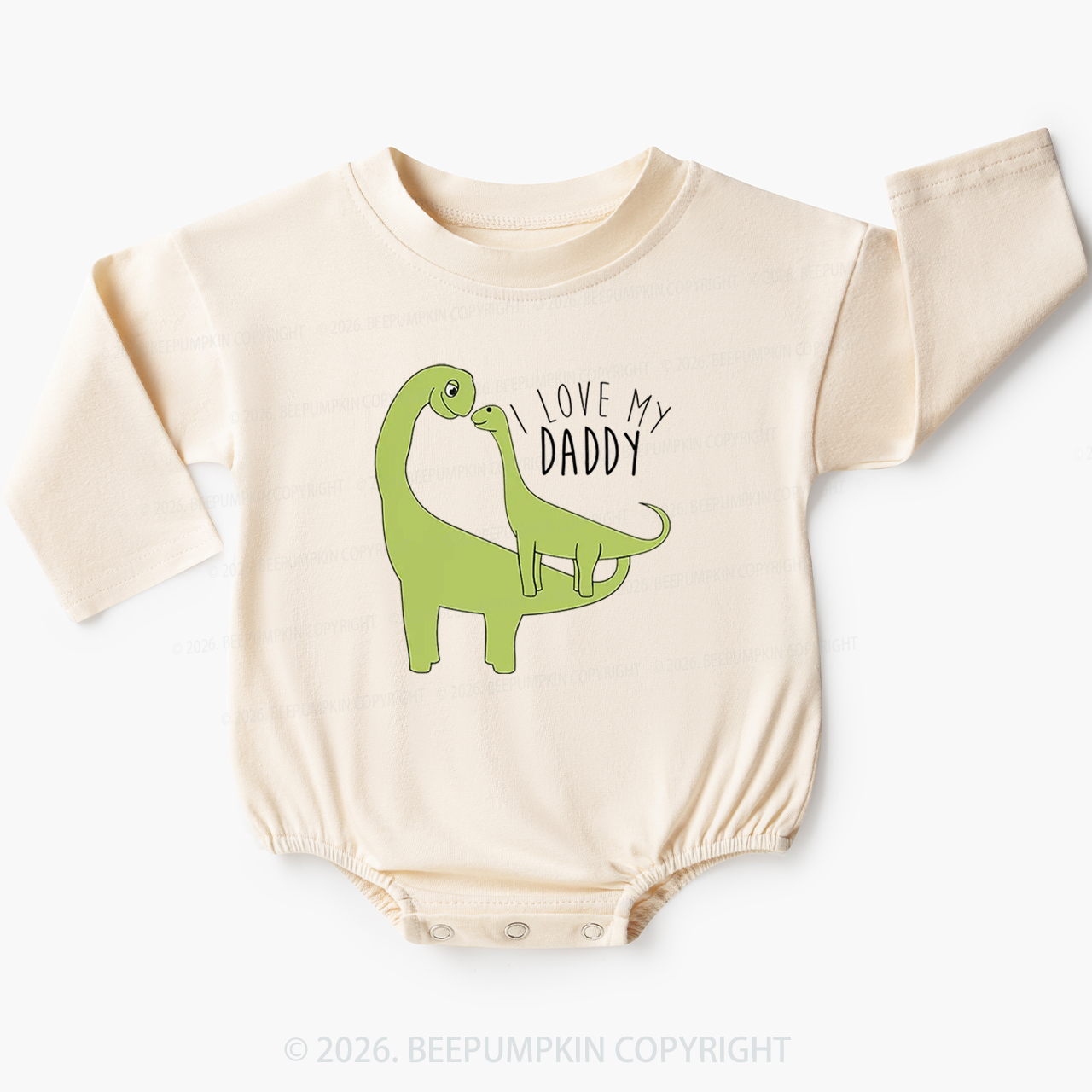 I Love My Daddy Dinosaur Baby Bubble Romper