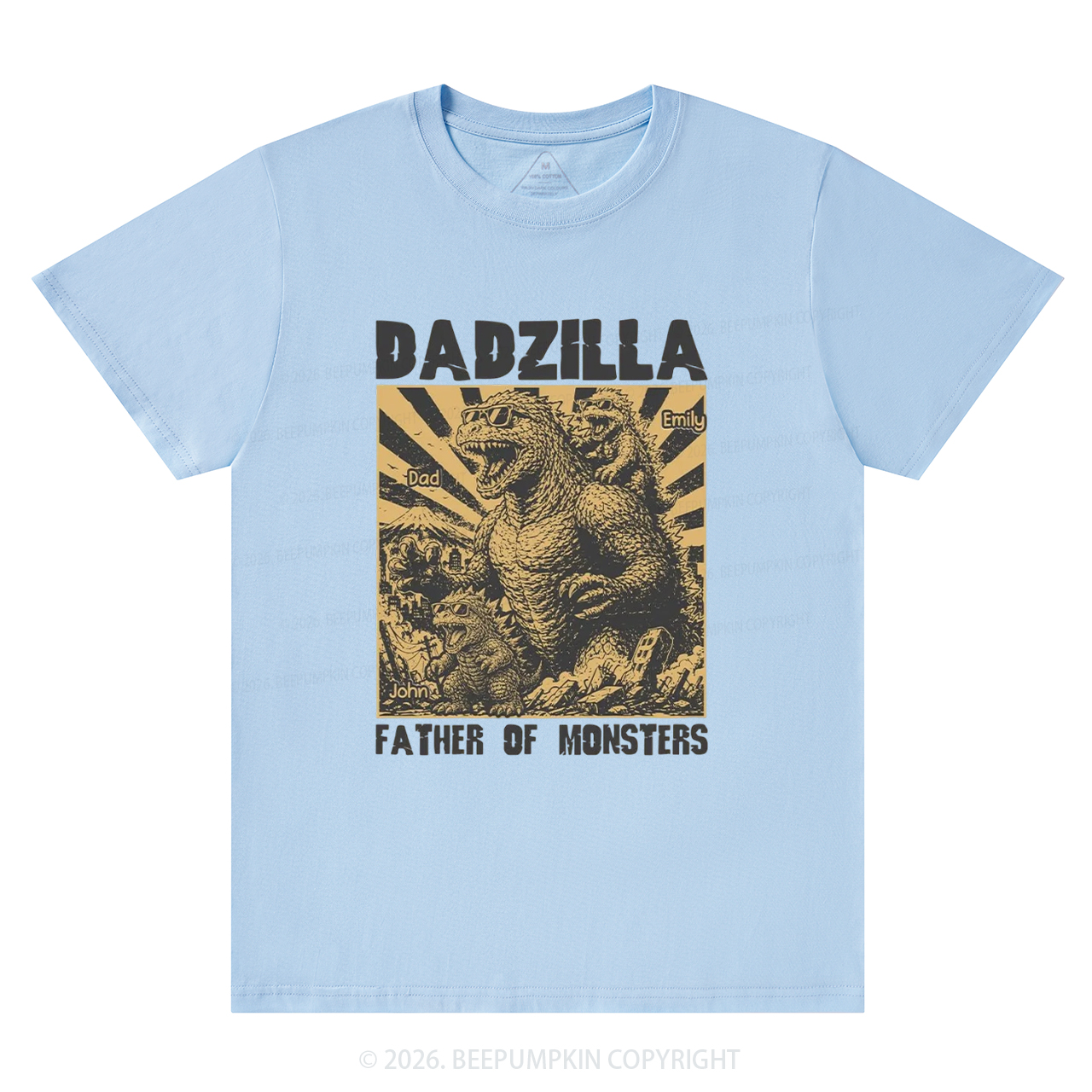 Personalized Dadzilla Father Of Monster T-Shirts