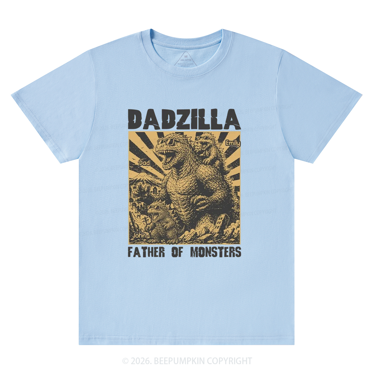 Personalized Dadzilla Father Of Monster T-Shirts
