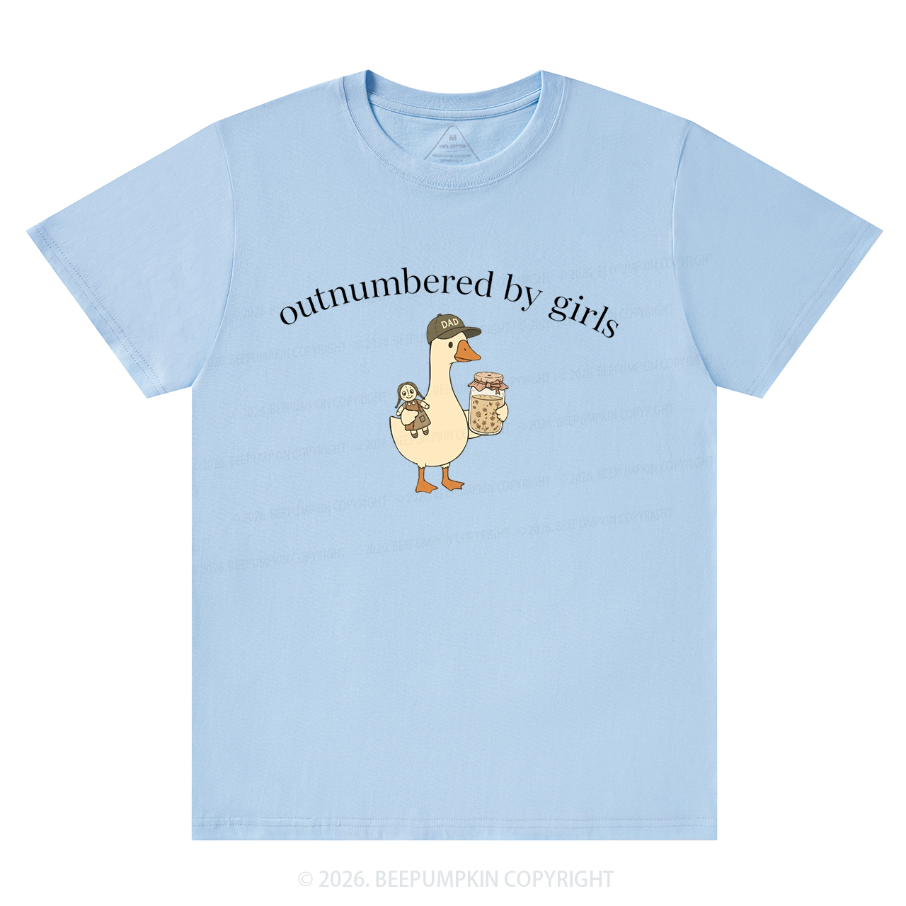 Outnumbered By Girls Dad Goose T-Shirts