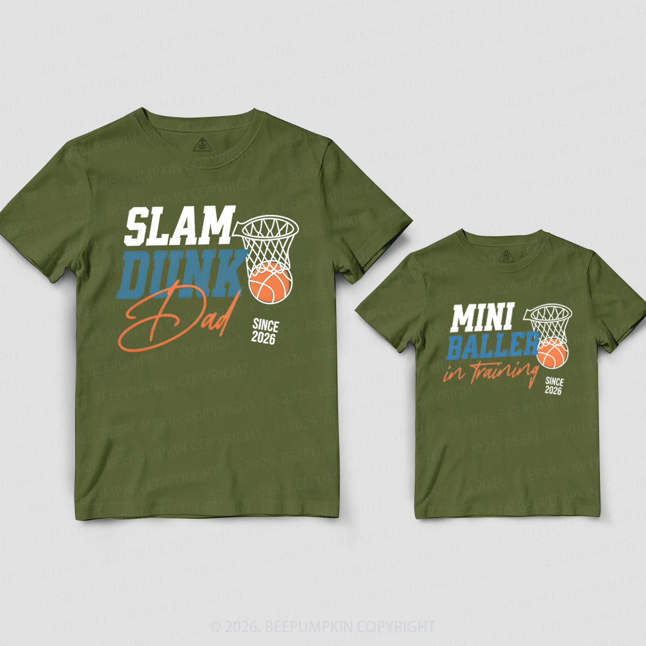 Slam Dunk Dad Mini Baller in Training Dad&Me Matching Shirts