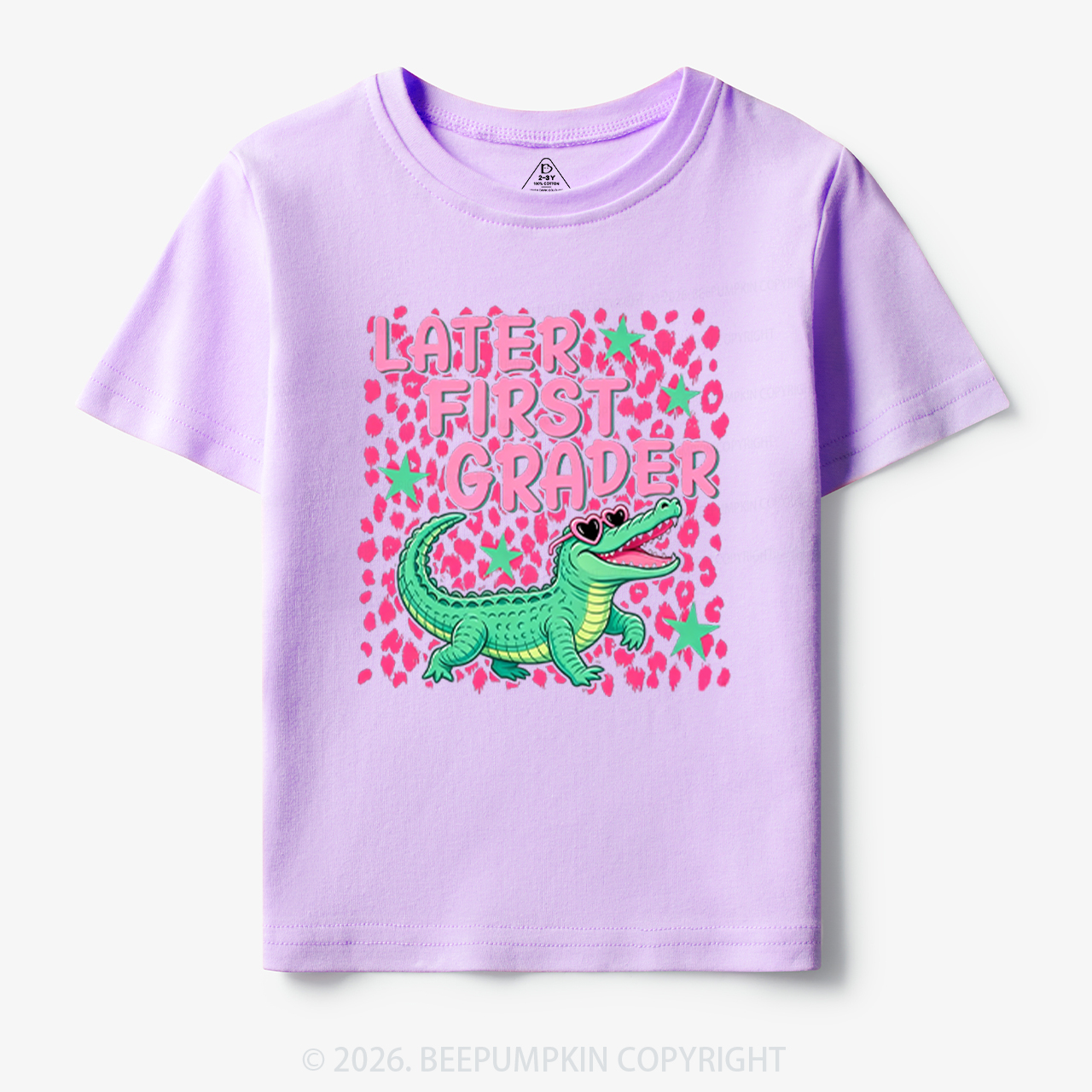 Pink Leopard Print Later Back to School Toddler&Kid's Tees