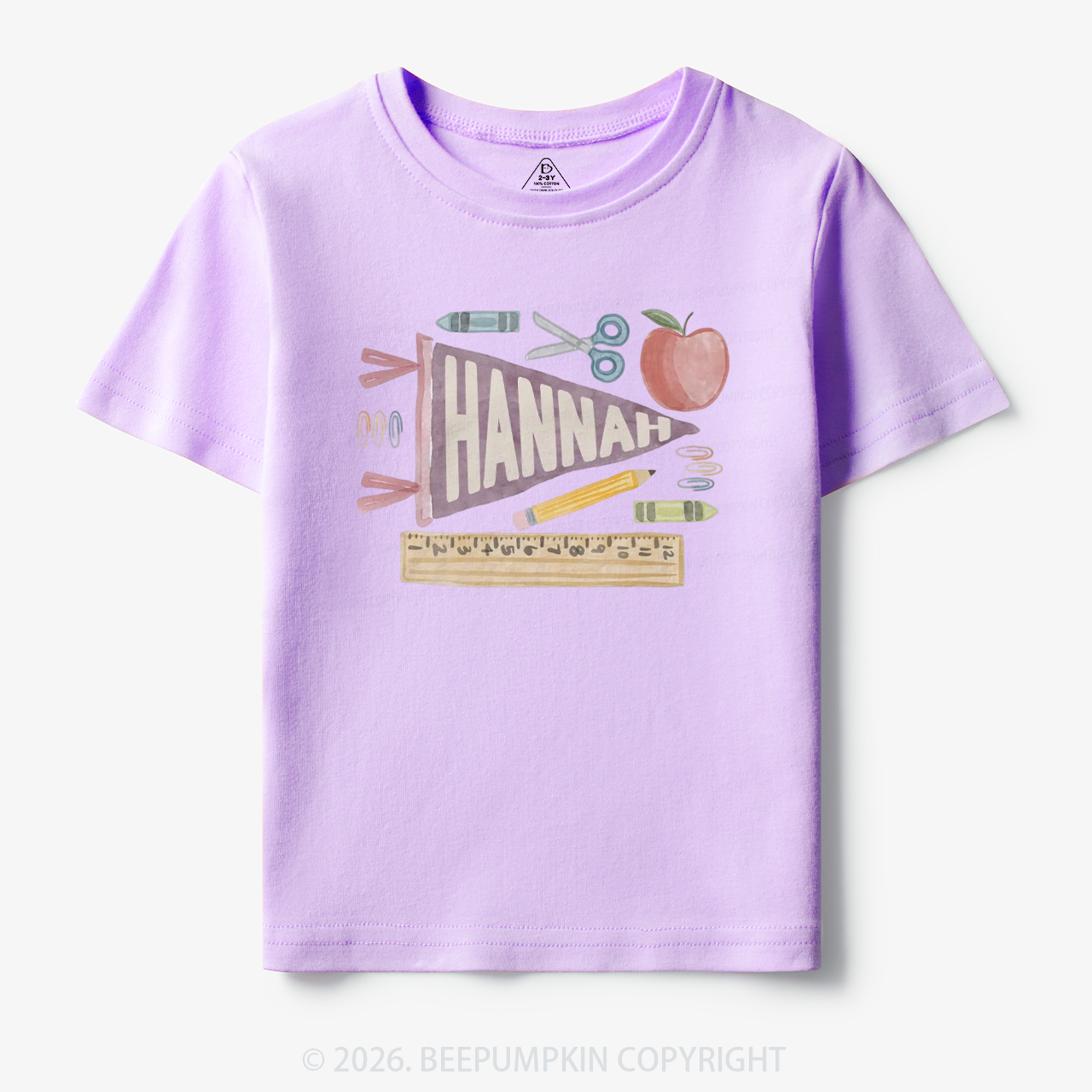 Personalized Name Pennant Back to School Toddler&Kid's Tees