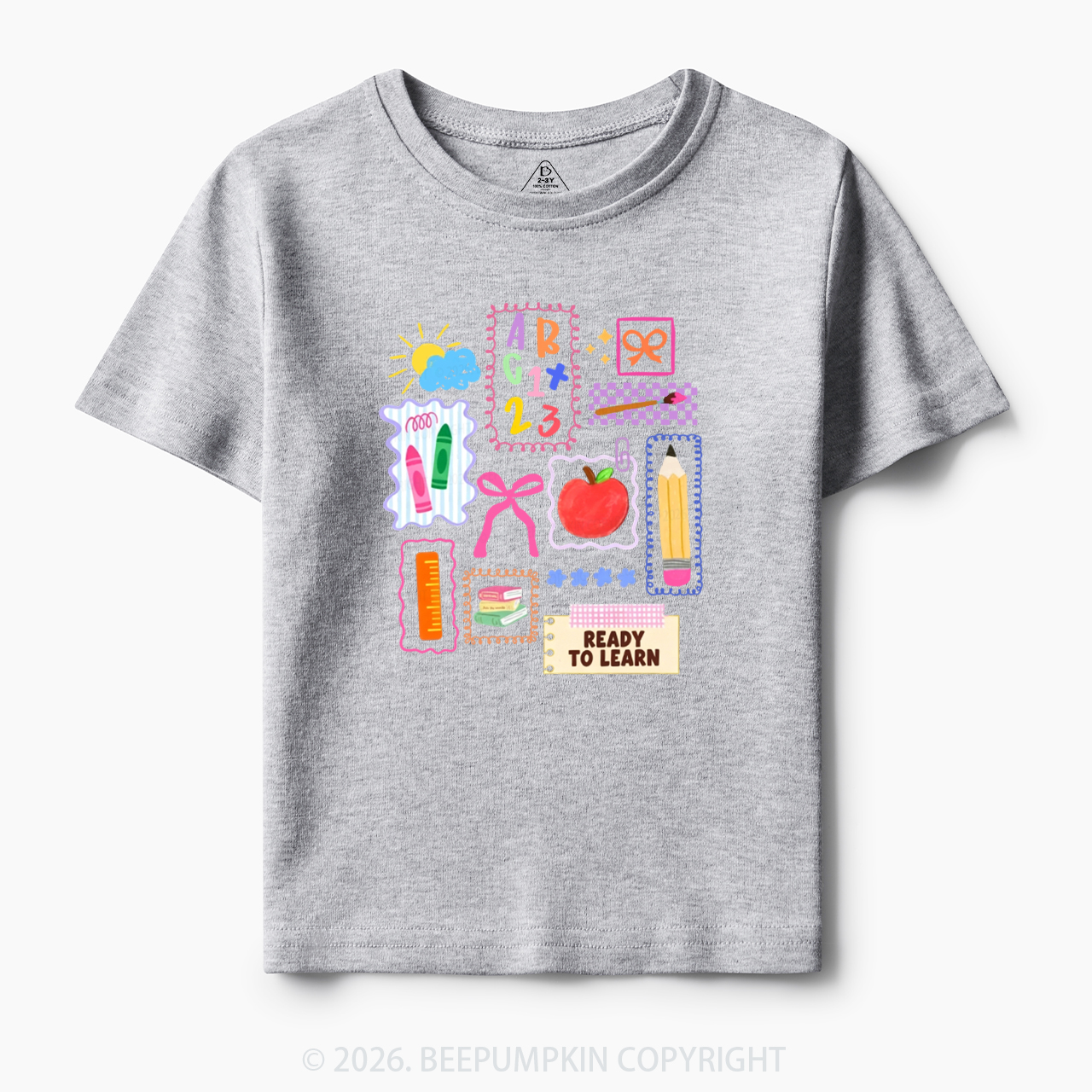 Ready To Learn Whimsical Pencil Bow Toddler&Kid's Tees