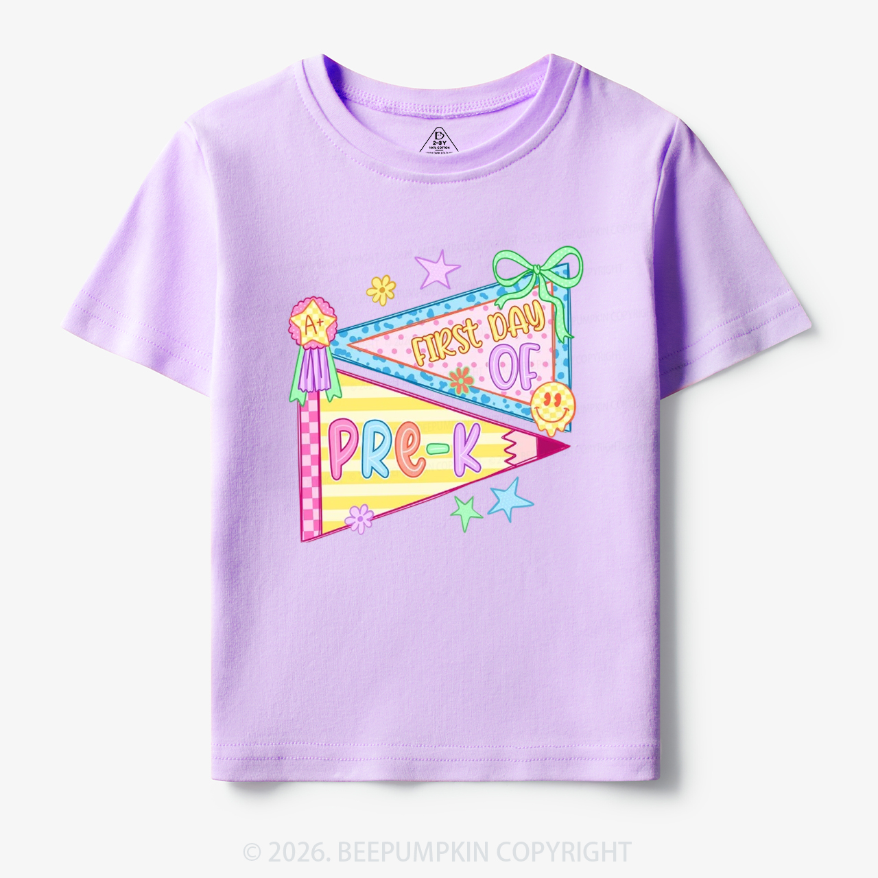 Floral Apple Pre-k 1st/2nd/3rd/4th/5th Grade Toddler&Kid's Tees