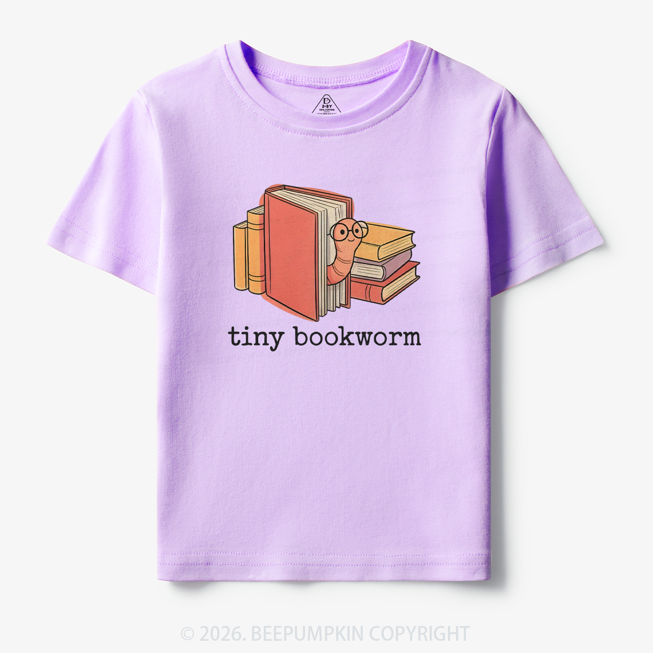 Tiny Bookworm Cute Book Lover Toddler&Kid's Tees
