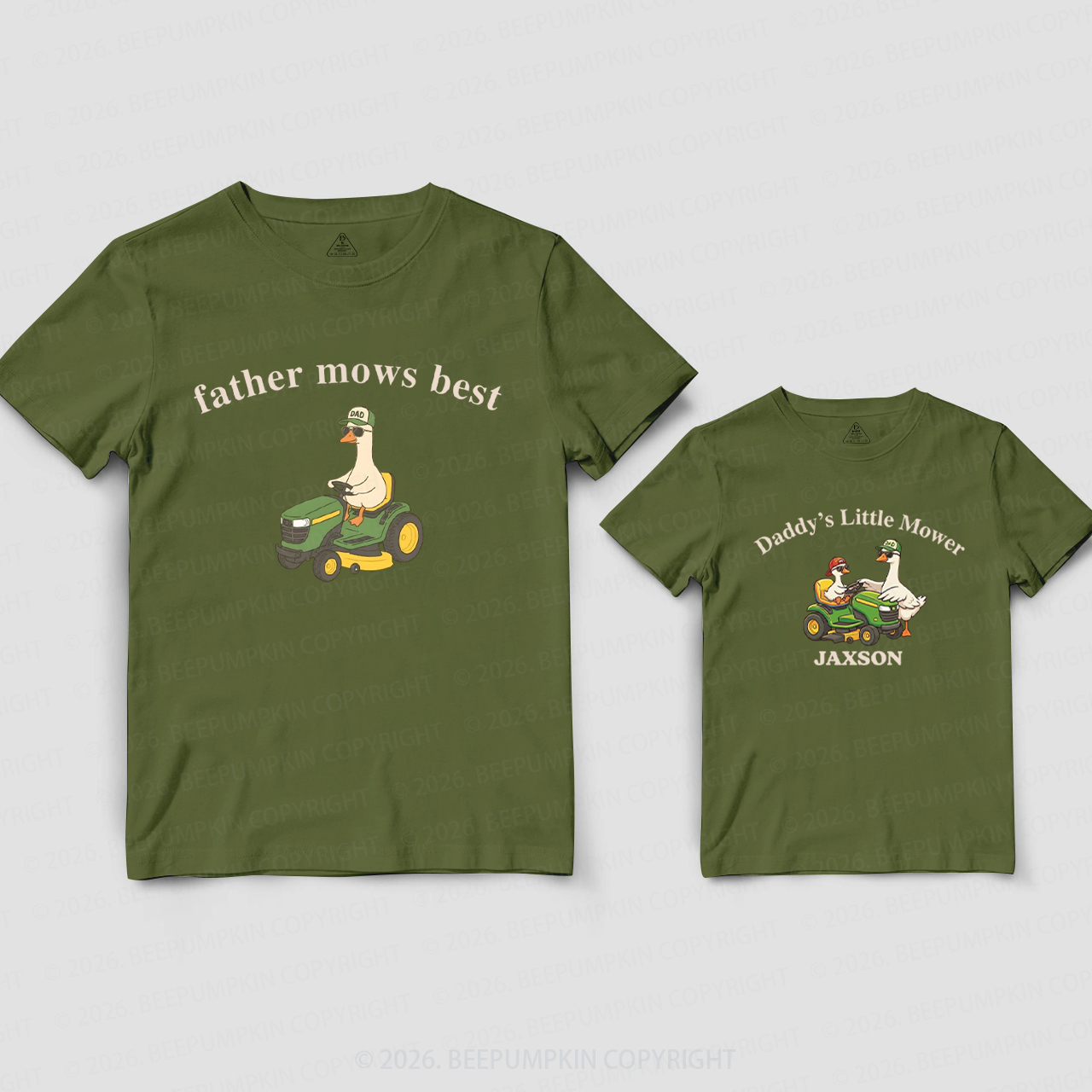 Father Mows Best Daddy’s Little Mower Dad&Me Matching Shirts