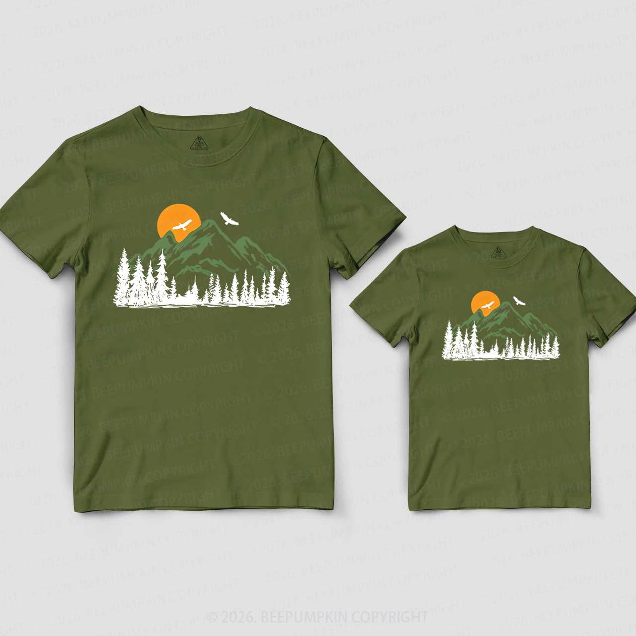 Adventure Camping Fathers Day Dad&Me Matching Shirts