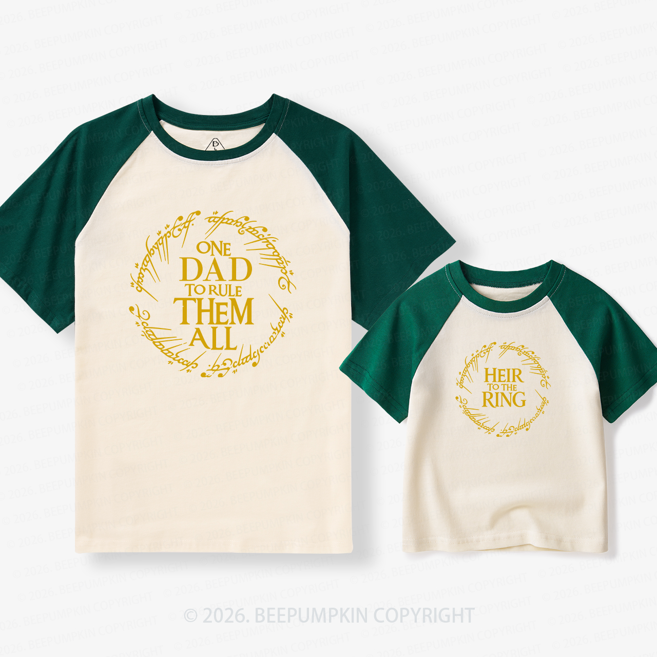 One Dad To Rule Them All Dad&Me Matching Retro Raglan T-shirt