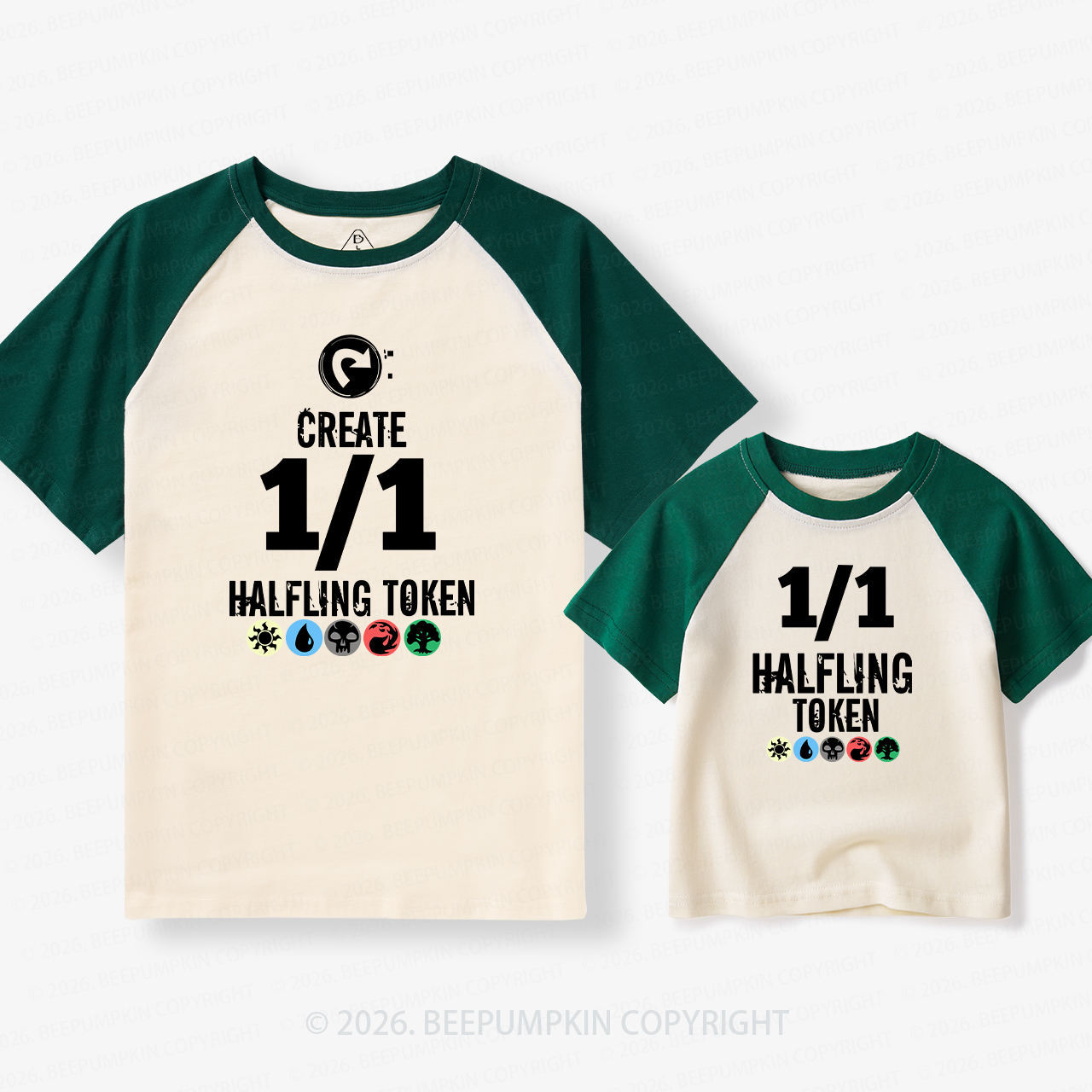 Magic The Gathering Dad & Me Matching Retro Raglan T-shirt