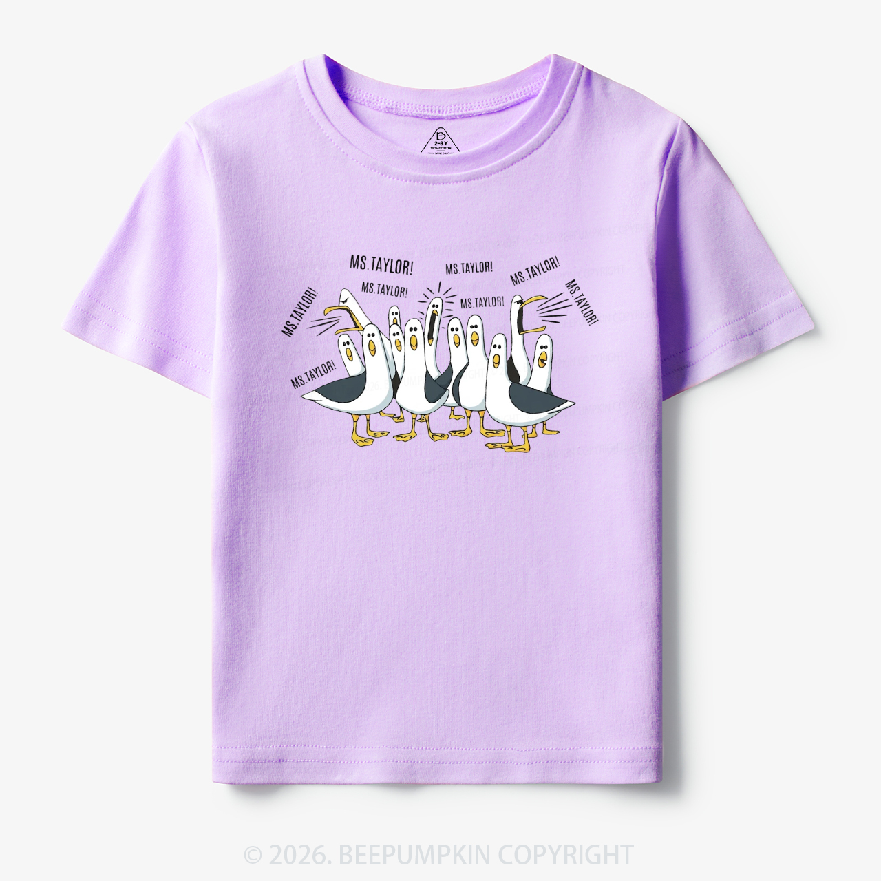 Personalized Teacher Name Seagulls Funny Toddler&Kid's Tees