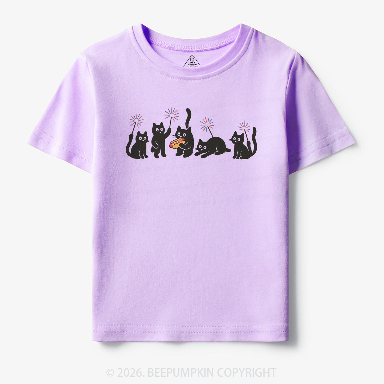 4th of July Funny Black Cats Toddler&Kid's Tees