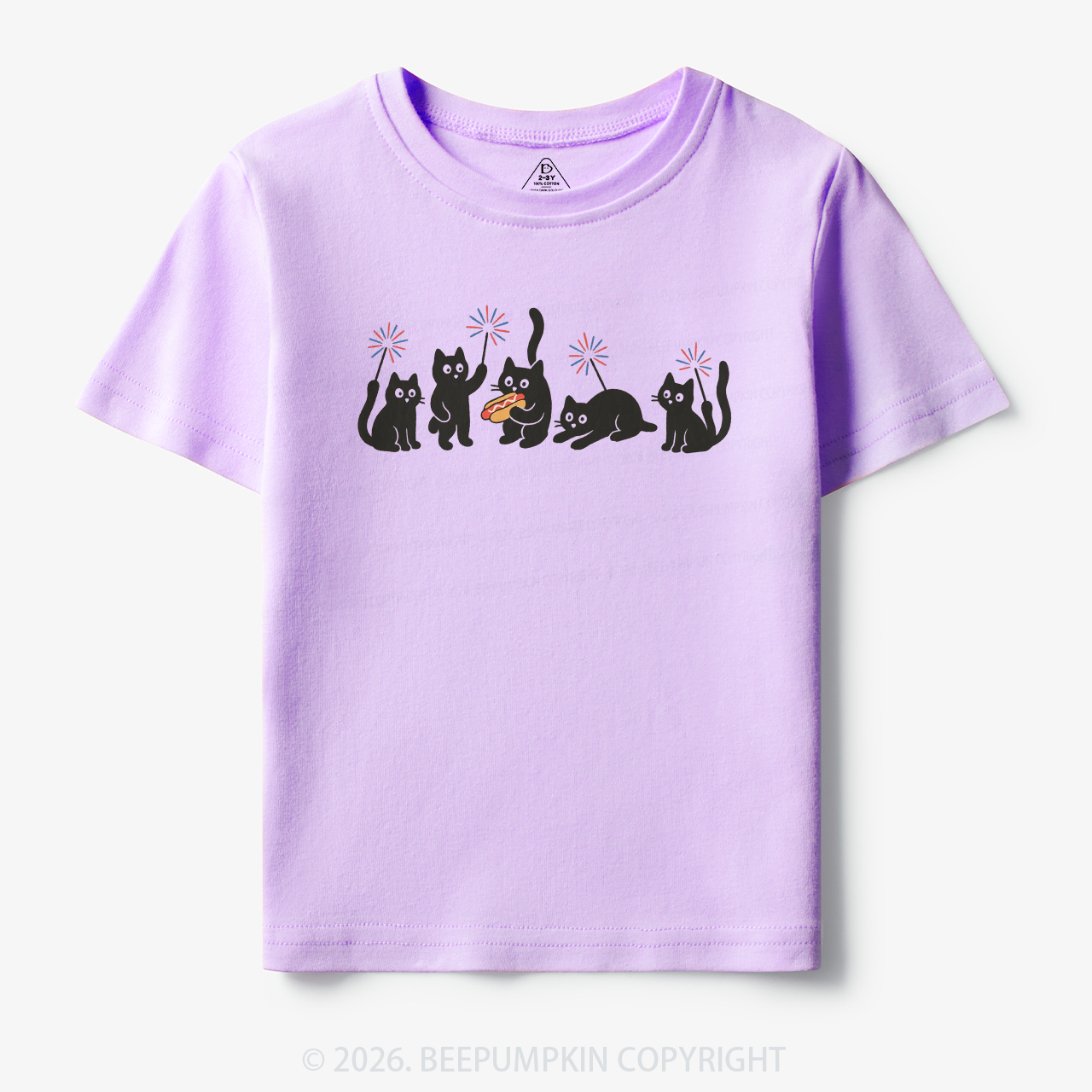 4th of July Funny Black Cats Toddler&Kid's Tees