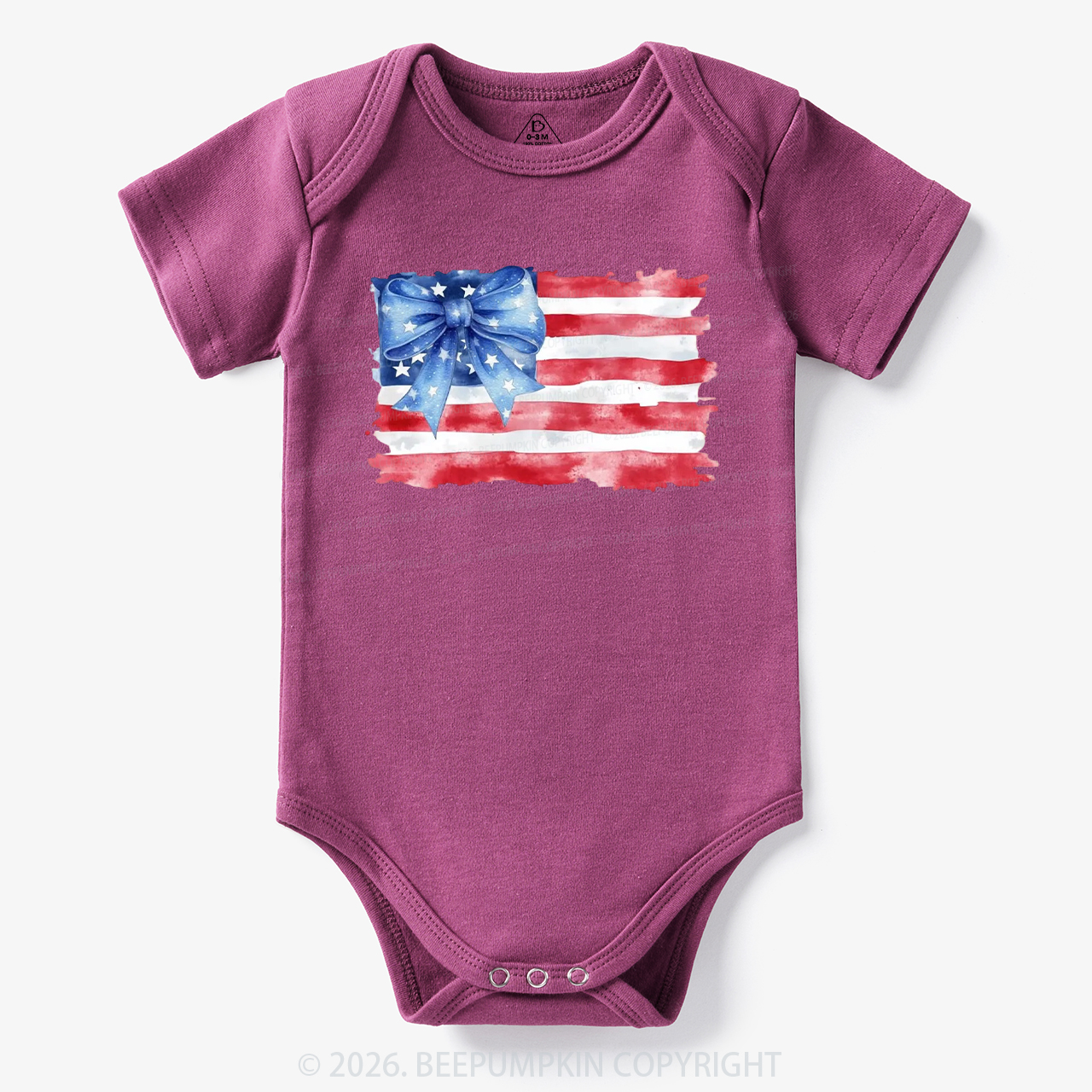 4th of July American Flag Bodysuit