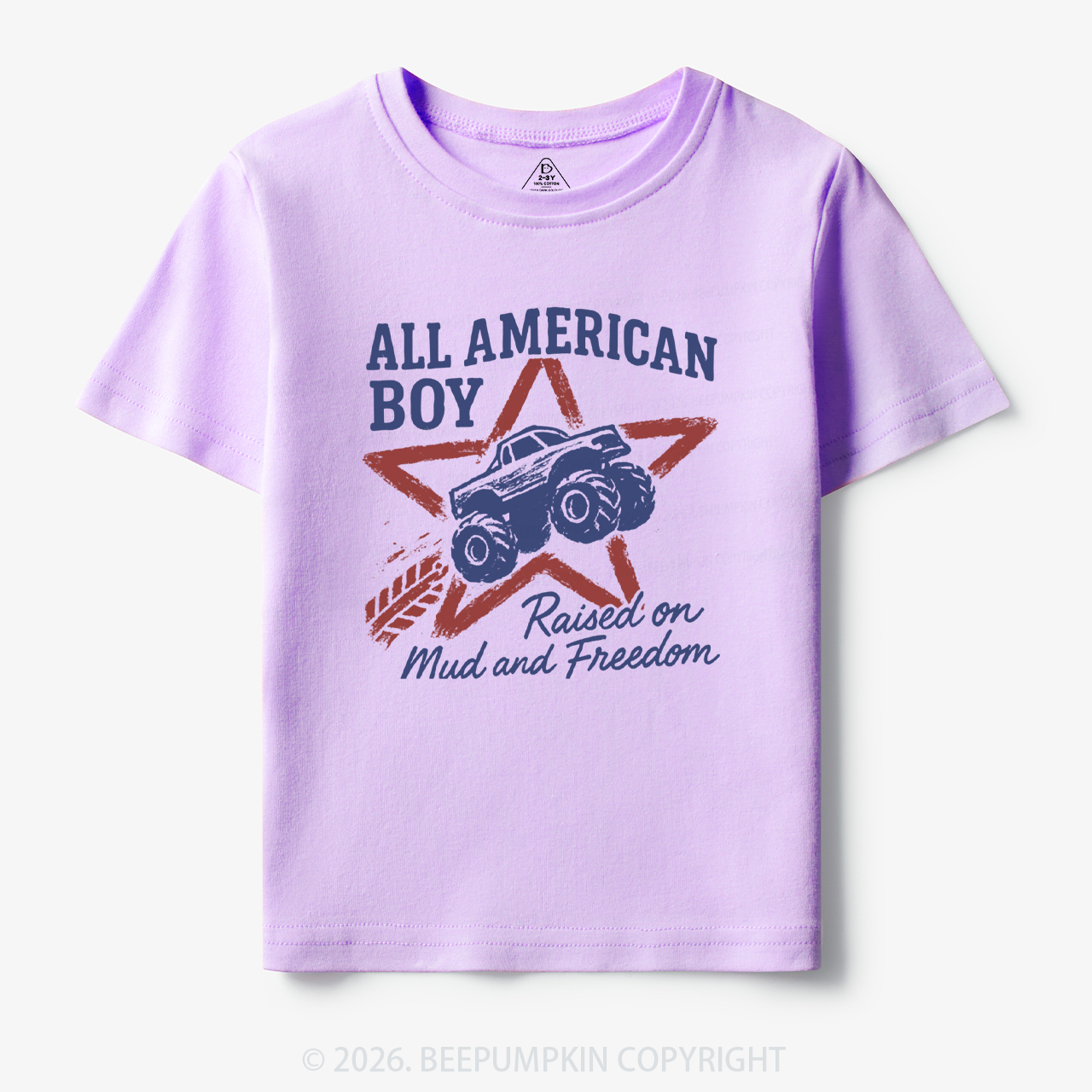 All American Boy Raised on Mud and Freedom Toddler&Kid's Tees