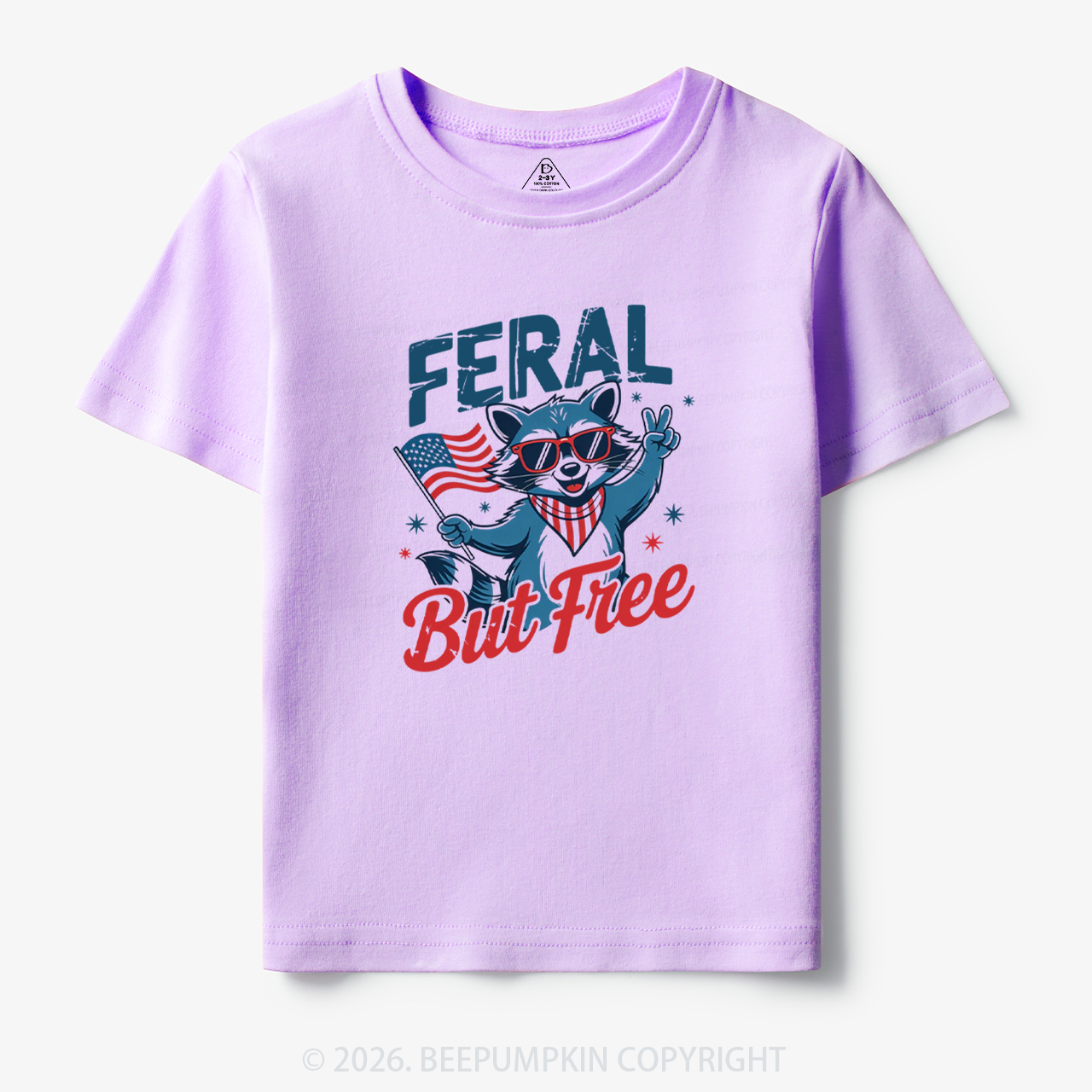 Feral Raccoon 4th of July Toddler&Kid's Tees