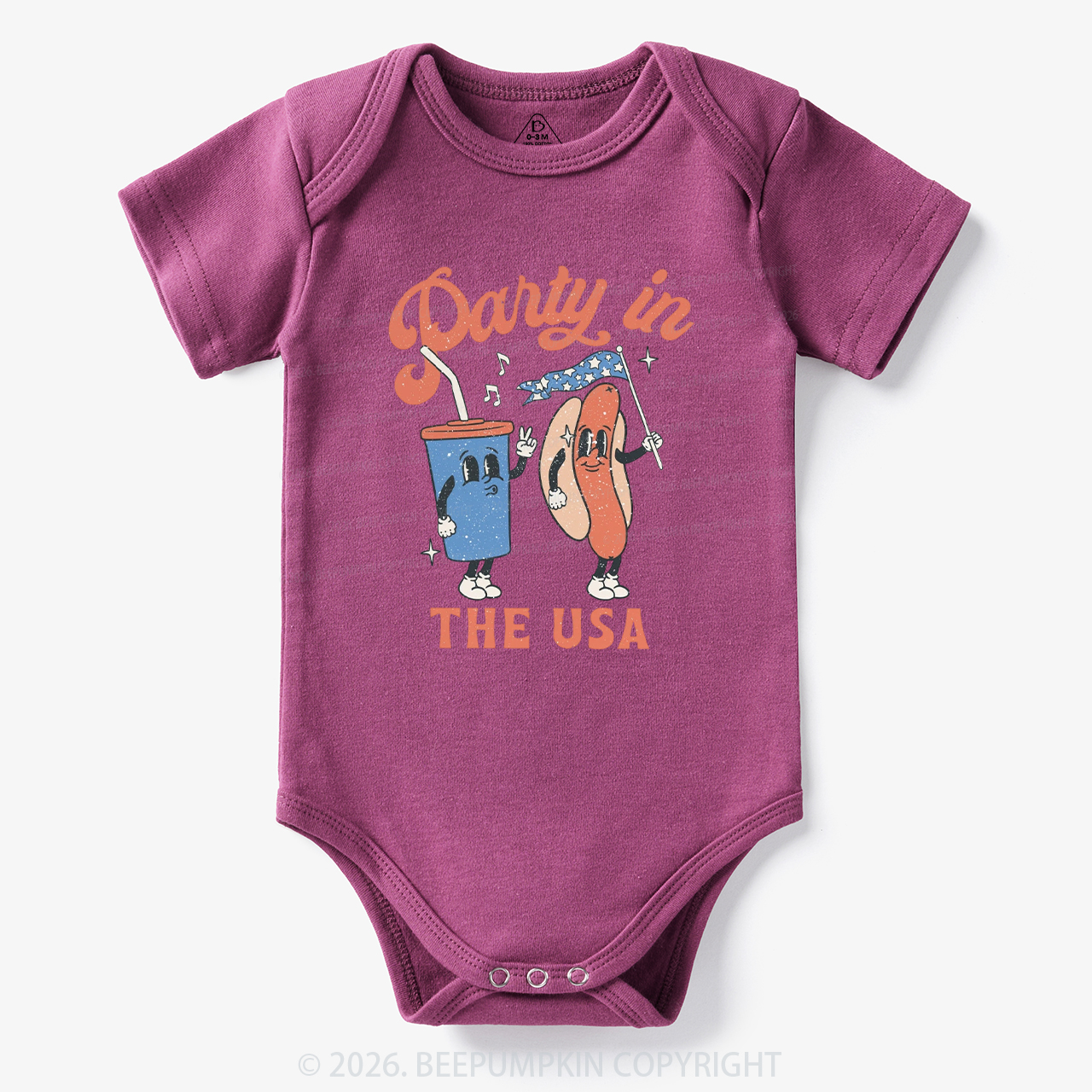 Party In The USA Hot Dog And Drink Bodysuit