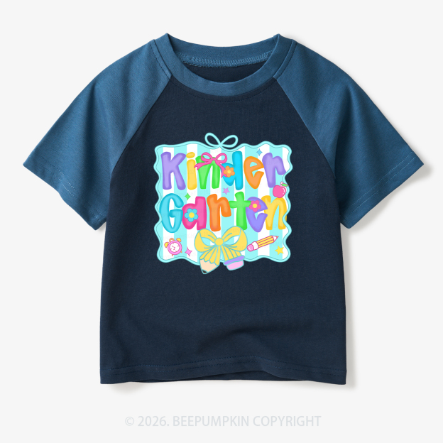 Personalized Preppy Back To School Bundle Toddler&Kids Retro Raglan T-shirt