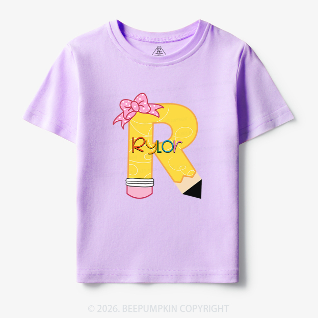 Personalized Pencil Back To School Shirt 