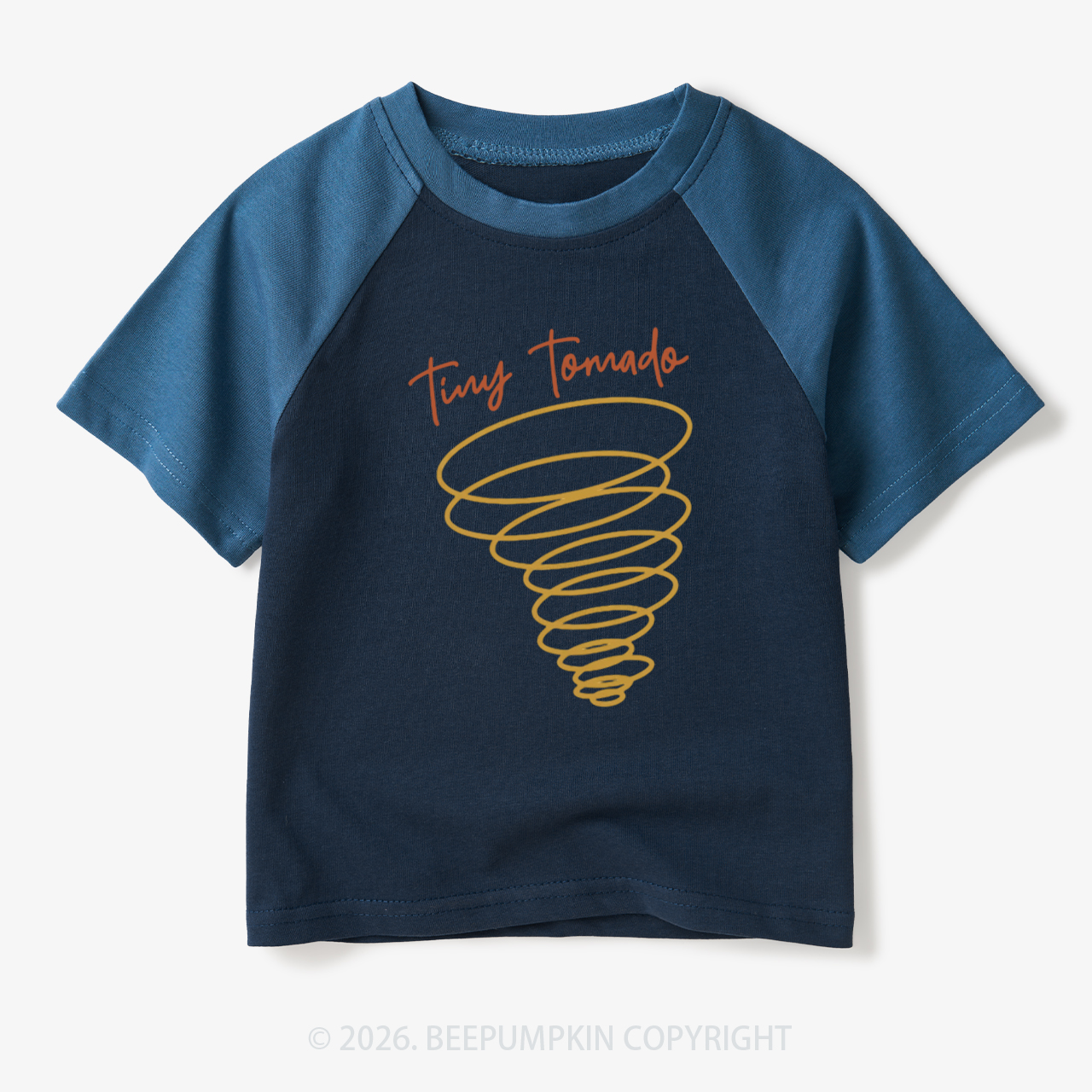 Tiny Tornado Funny Toddler&Kids Retro Raglan T-shirt
